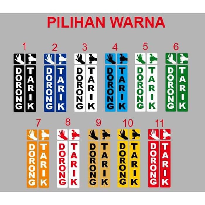 

Stiker Cutting Stiker Pintu TARIK DORONG Pull Puss Stiker Sign