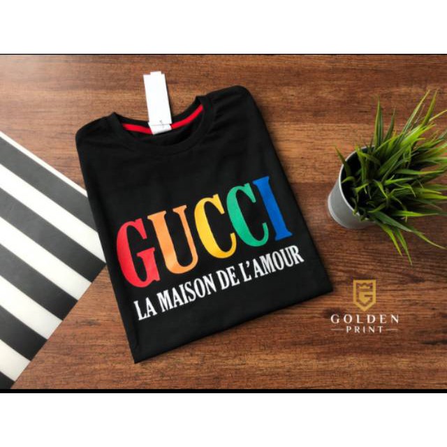 KAOS GUCCI PELANGI de la maison de lamour BAJU TSHIRT COMBED 30S