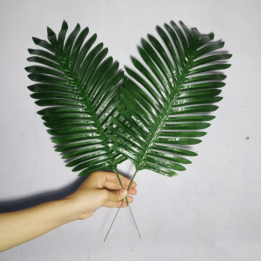 6pcs Daun Palem Palm Plastik Dekorasi/Daun Palem Artificial/Daun Palem Dekorasi Dinding