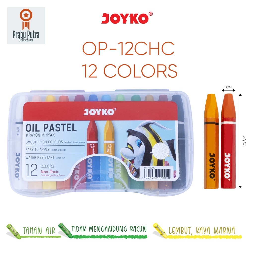 

Joyko-Crayon Joyko 12 warna Krayon Oil Pastel Joyko