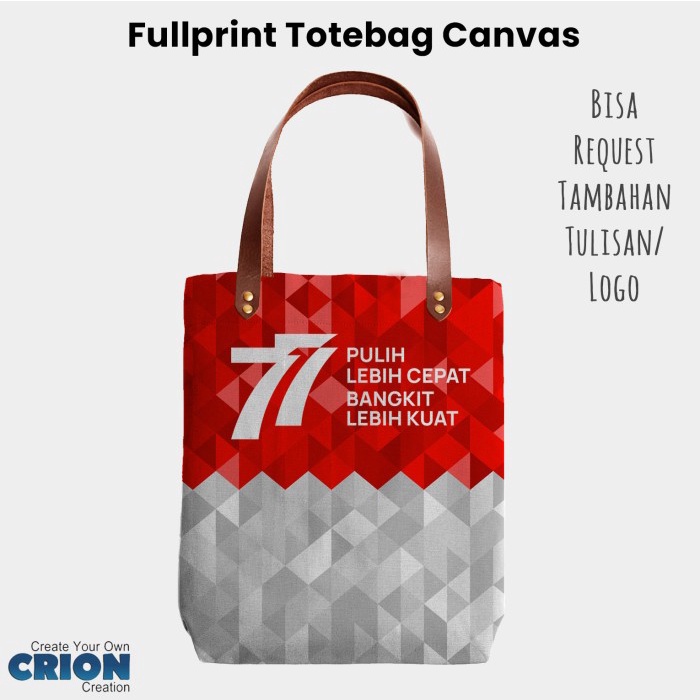misi- Personalized Custom Totebag Canvas Full Print - Hut RI - by CRION