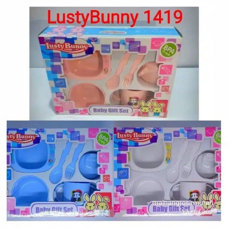 Faw Babyshop Lusty Bunny Feeding Set Gift 6 pcs LB1419-1