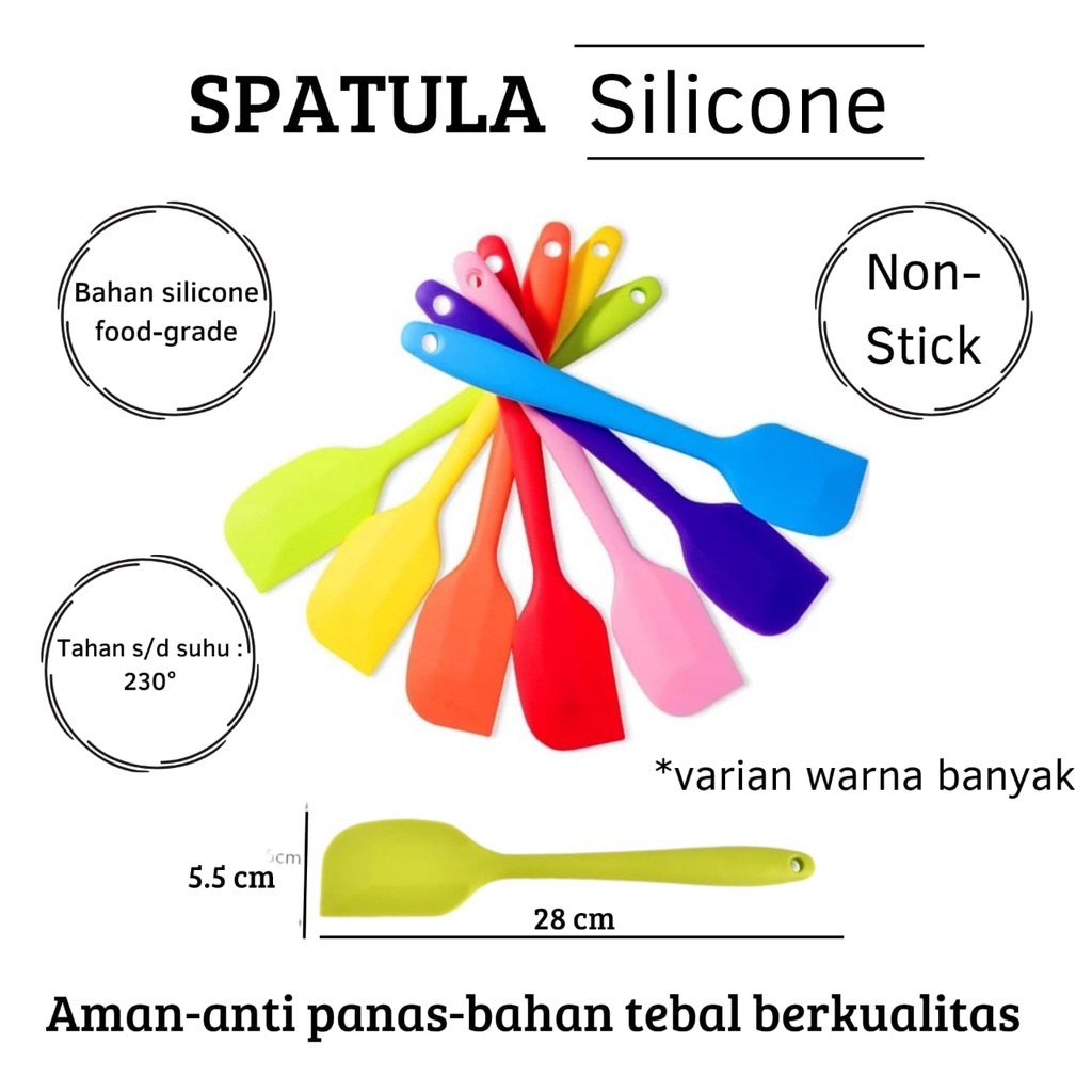 SPATULA SILIKON BESAR ANTI PANAS 28*6cm