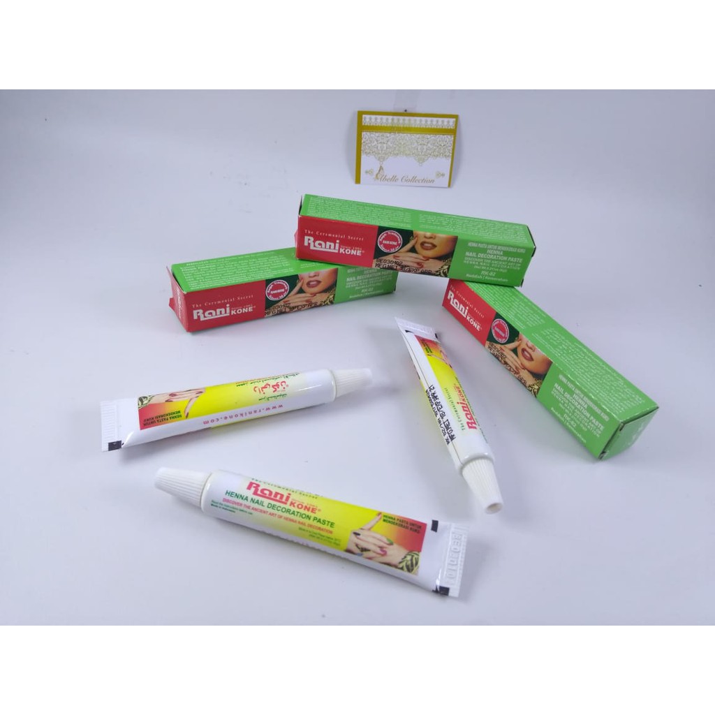 KUTEK KUTEX HALAL HENNA RANI KONE HENA NAIL DECORATION PASTE PENGANTIN ARAB CANTIK MERAH RED - 519