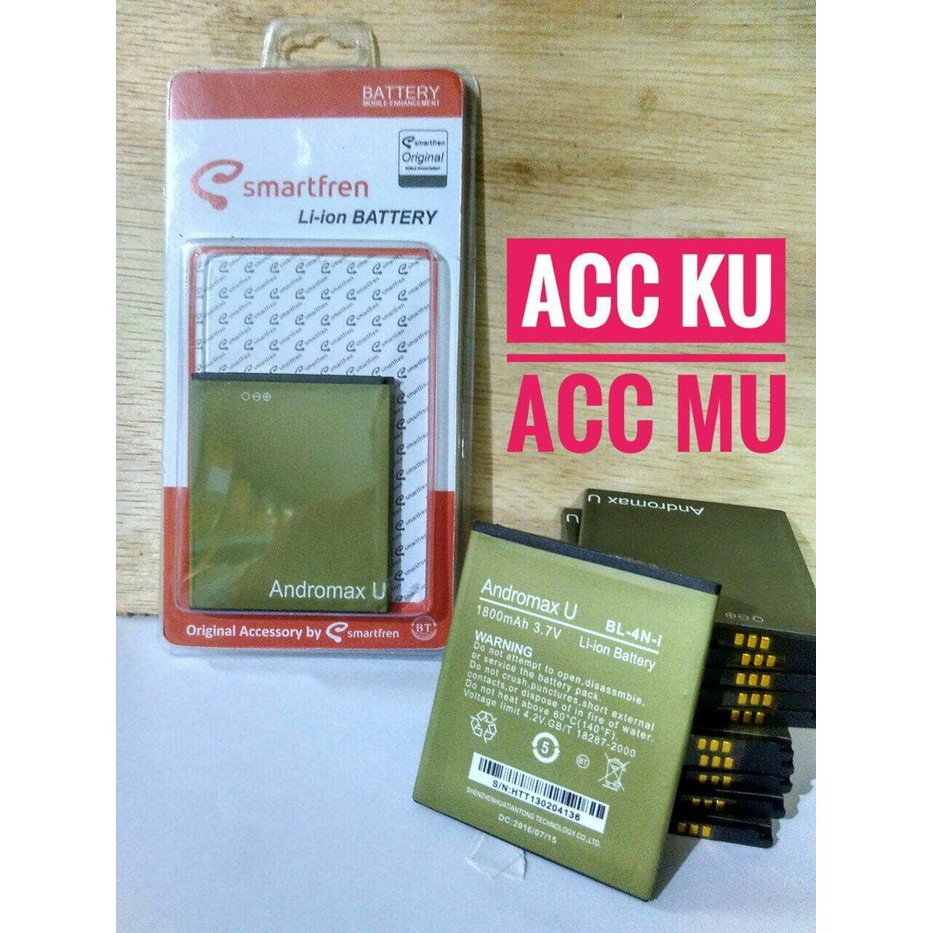 BATRE BATTERY BATERAI SMARTFREEN ANDROMAX U / BL-4N-I HIGH QUALITY