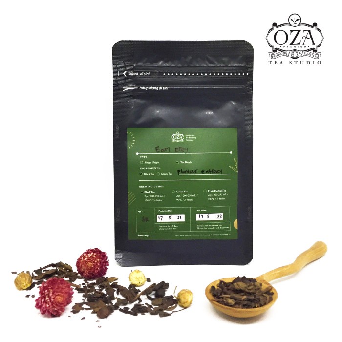 

(BISA COD) Earl Grey Pouch 40 gr, Oza Tea, Black Tea