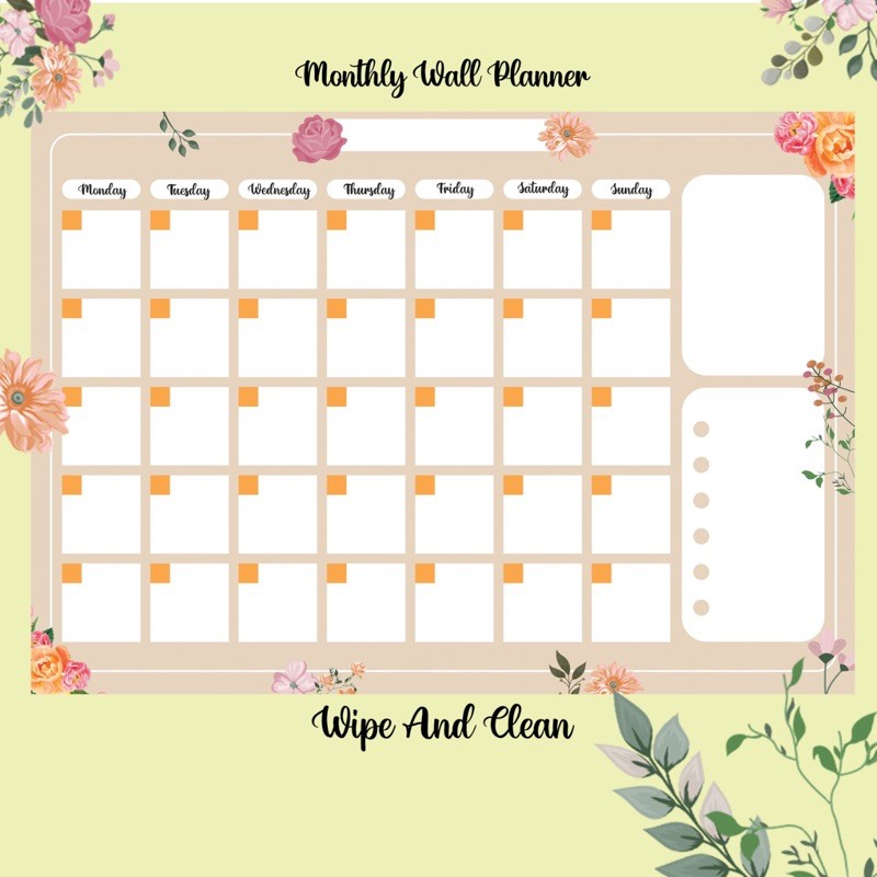 

Montly planner Floral Edition