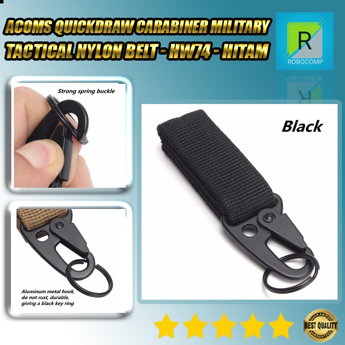 Quickdraw Carabiner Military Tactical Nylon Belt - HW74