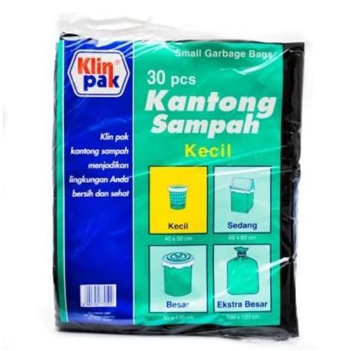 Kantong Sampah Kecil 30 Pcs | Klinpak Kantong Sampah 40 X 50
