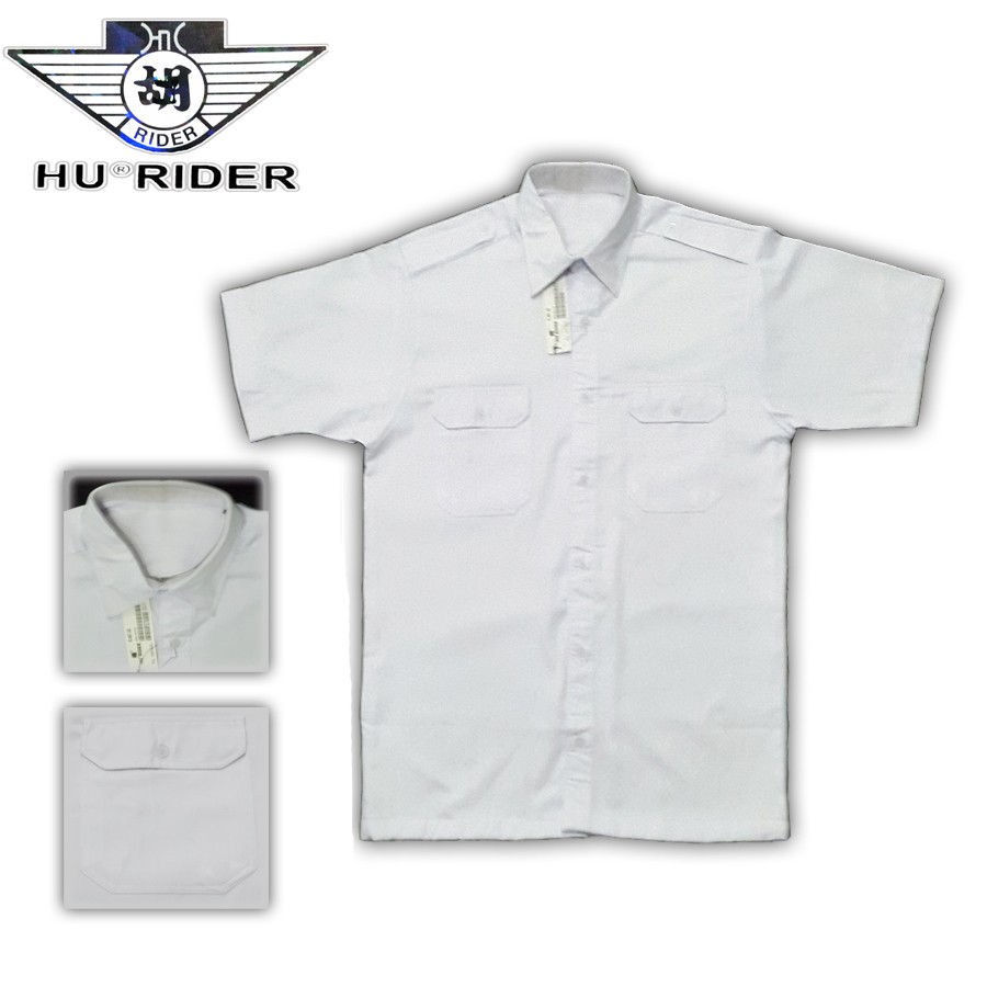 Kemeja Lengan Pendek Putih/Pria/Pangkat/Kerja/Formal HR