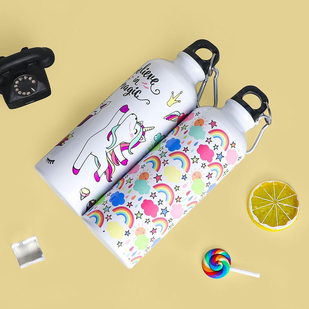 Solighter Botol Air Minum Bahan Aluminum Anti Bocor Dapat Berubah Warna Untuk Outdoor / Travel