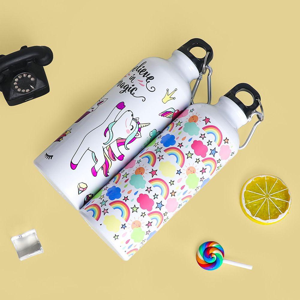 TOP Botol Air Minum Travel Rainbow Waterbottle Anti Bocor Dingin Berubah Warna Perlengkapan Minum