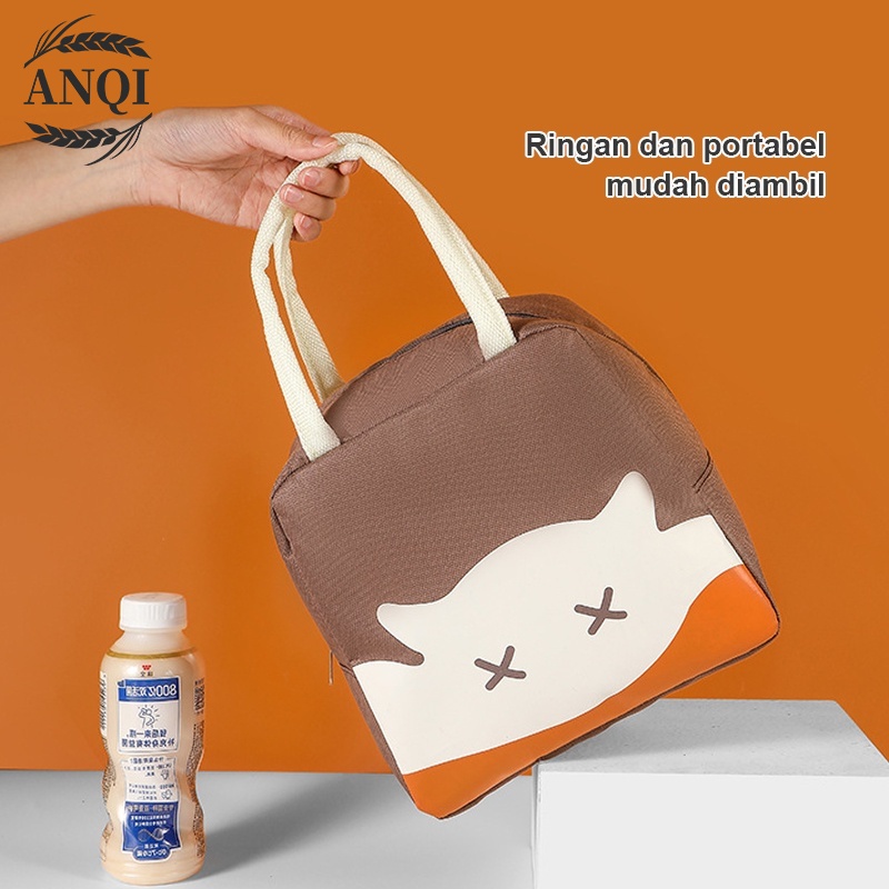 ANQI 1888 Tas Bekal Karakter/Iconic Insulated Lunch Bag Cooler WAJAH KARTUN -Tas Bekal Makan VS-28