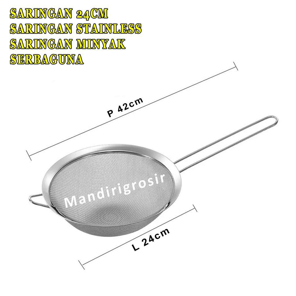 Saringan Stainless* Saringan* Saringan Minyak* Serbaguna 24cm