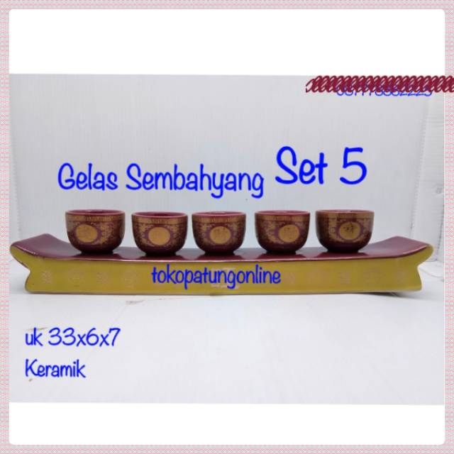 Gelas Sembahyang isi 3 803 Keramik New