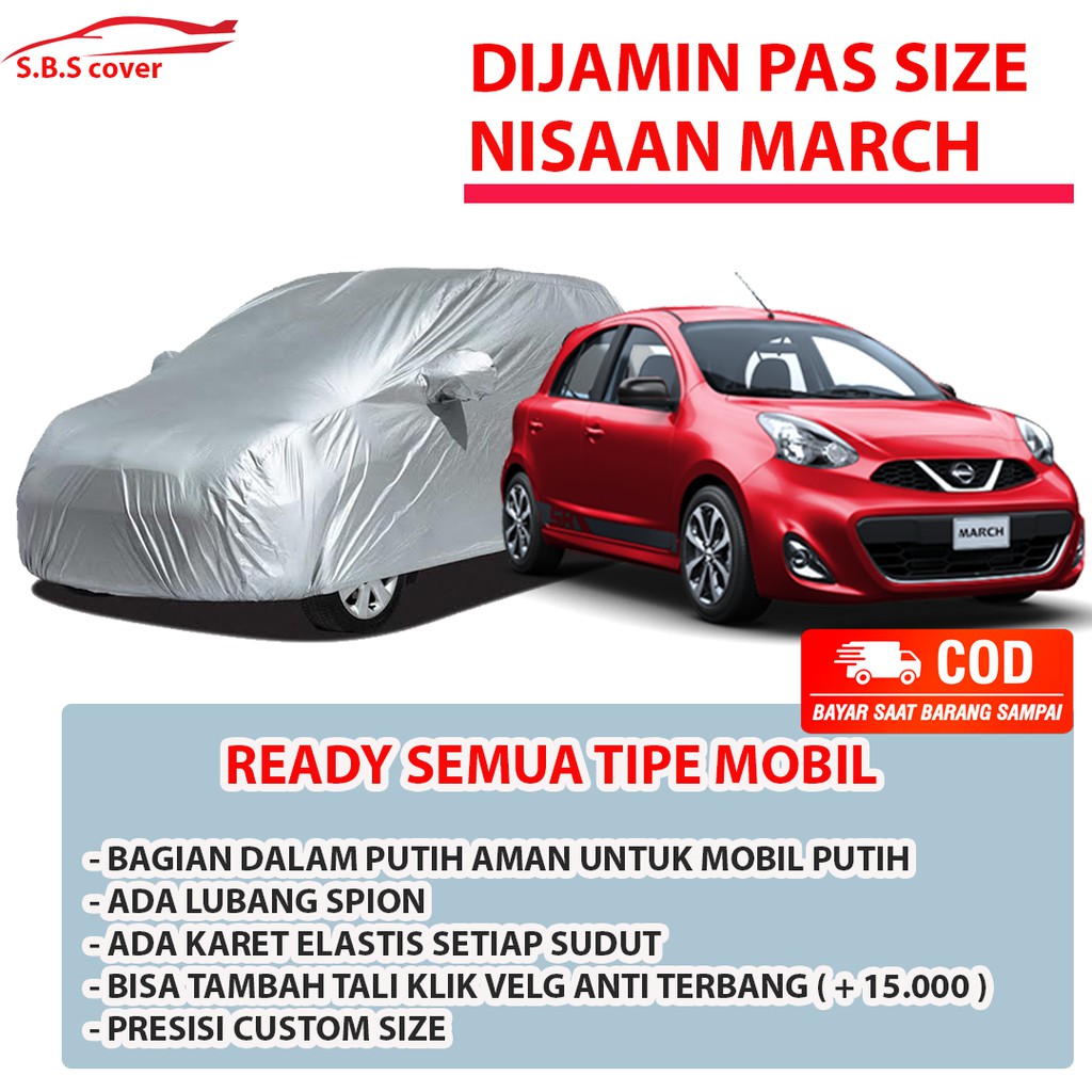 Body Cover Mobil March Sarung Mobil Nissan March/brio/brio rs/brio satya/brio lama/new brio/agya/ayla/yaris/yaris lama/raize/raize turbo/new raize/rocky/picanto/kia picanto/twincam/corolla twincam/timor/sedan timor/civic/civic lama/corolla dx