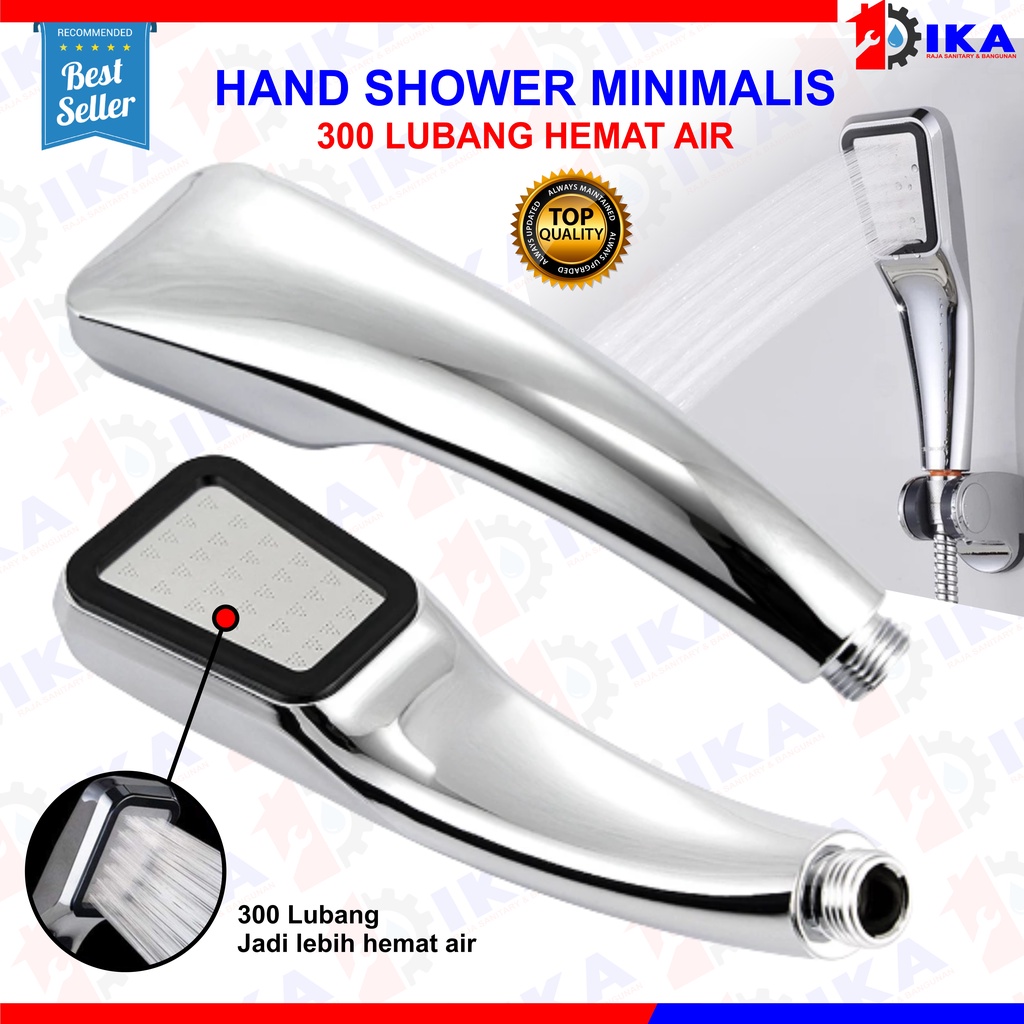 HAND SHOWER MANDI 300 LUBANG TEKANAN TINGGI HEMAT AIR Kepala Shower Head Pancuran Air Aerator Kamar Filter Selang Kencang