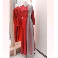dress merah / bridesmaid dress / dress wisuda / jasa jahit dress