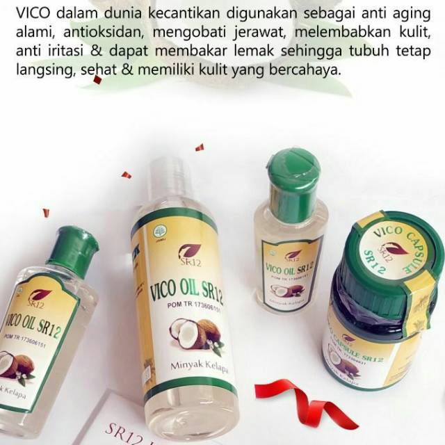 VICO OIL produk SR12 / VIRGIN COCONUT OIL / Kapsul &amp; Cair herbal