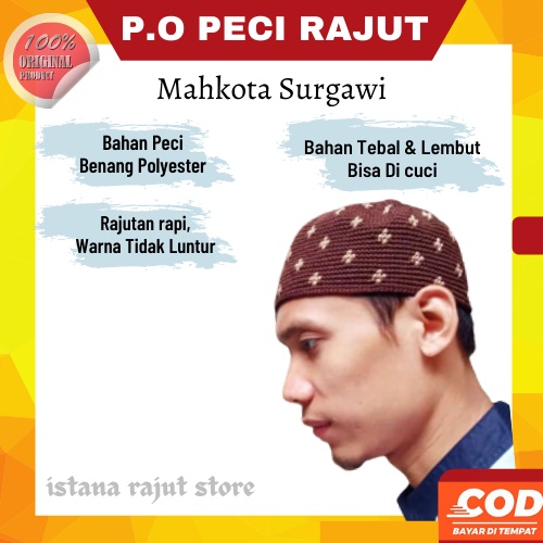 Pre order peci kopyah kopiah songkok rajut yaman tebal mahkota surgawi No 05-09 untuk anak-anak rema
