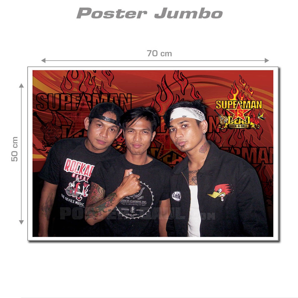 Poster Jumbo SUPERMAN IS DEAD ( SID ) #SID03 - ukuran 50 x 70 cm