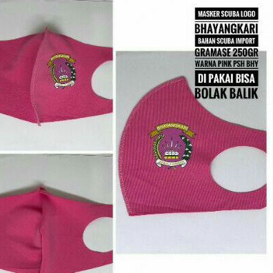 masker scuba bhayangkari pink