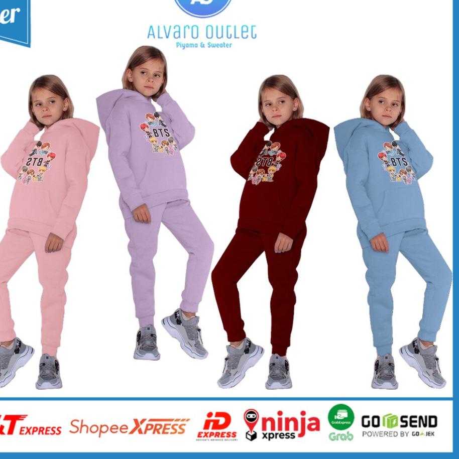 Alvaro Outlet - SETELAN SWEATER HOODIE  Korean / Size XS.S.M /Anak - anak / Remaja
