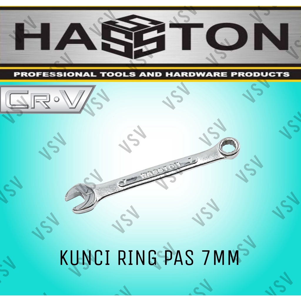 HASSTON Kunci Ring Pas 7mm Combination Wrench 7mm Ringpas 7mm Spanner