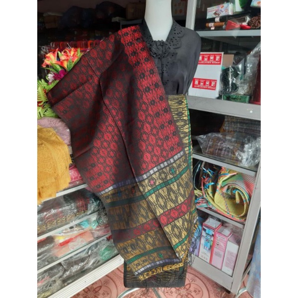 SONGKET PIALA KOSONG MERAH GOLD