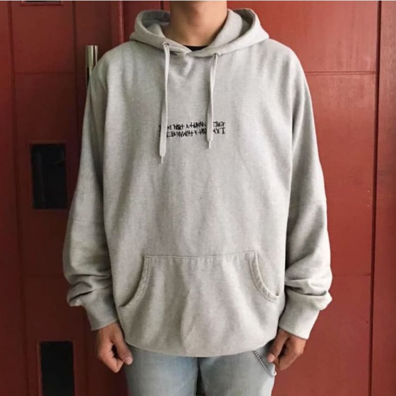 i'm not human being spellout hoodie