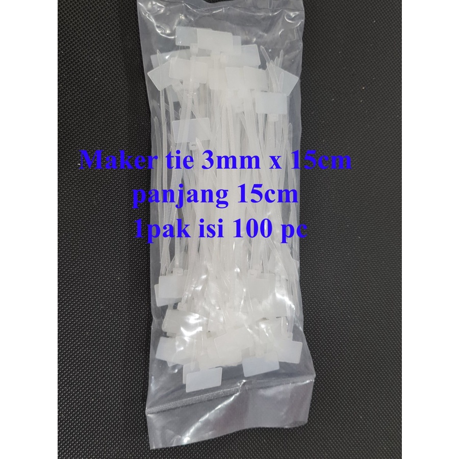 

Maker TIE 15cm Pengikat Kabel label 3x150 mm / Cable Ties name tag