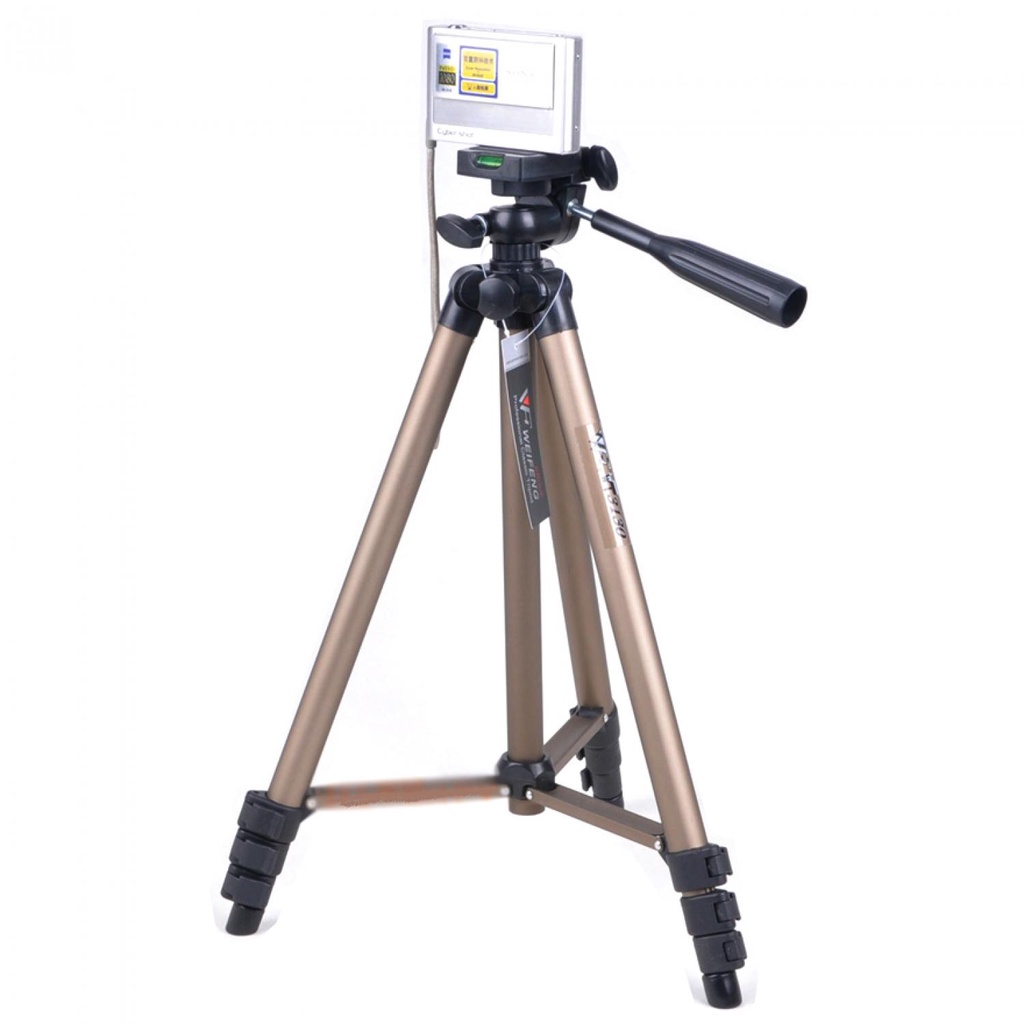 (BISA COD) FTIHSHP Lightweight Tripod Stand 4-Section Aluminium - WT-3130