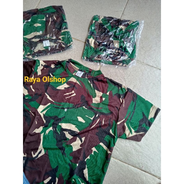 ORI 100%. Kaos loreng jatah TNI. Malvinas, NKRI, Kostrad, Raider