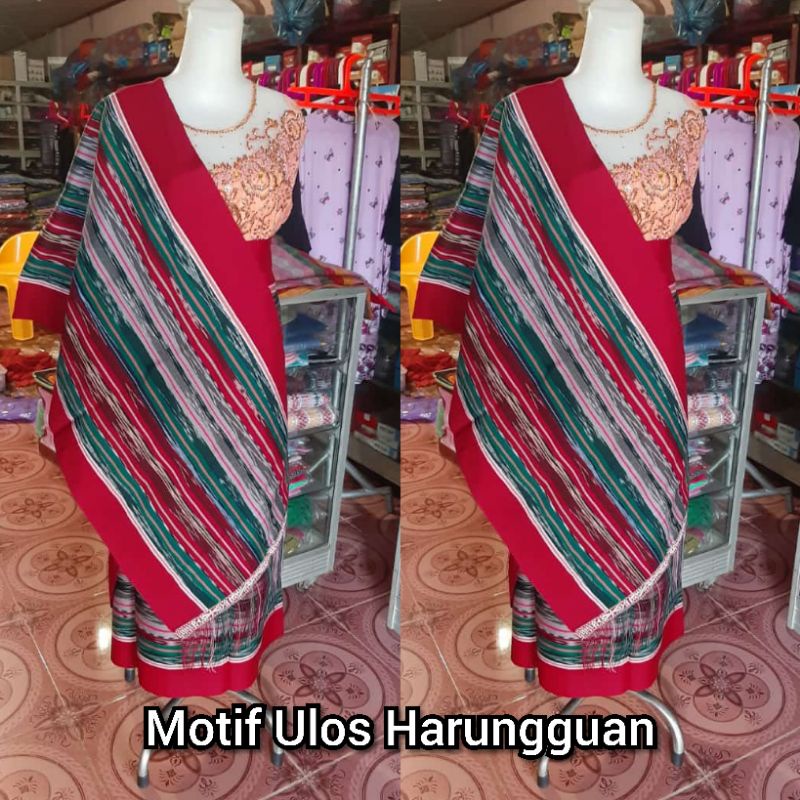 SONGKET LEMETED EDITION PAKAI PEWARNA ALAMI TANPA SAMBUNGA - SONGKET MOTIF ULOS HARUNGGUAN SONGKET B