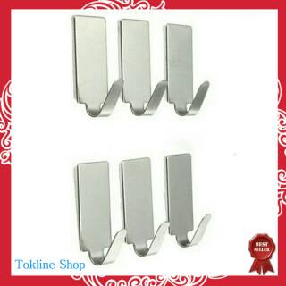 Gantungan Serba Guna Adhesive 6 PCS Tempel Merekat Tembok Gantungan Serba Guna Adhesive 6 PCS Tempel Merekat Tembok