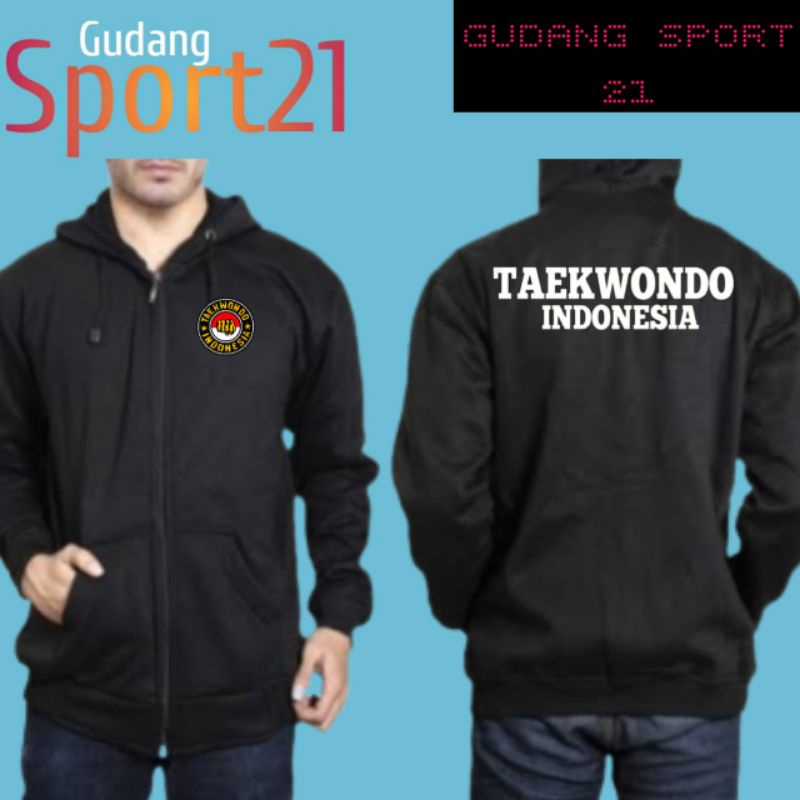 jaket ziper TAEKWONDO INDONESIA jaket TAEKWONDO INDONESIA