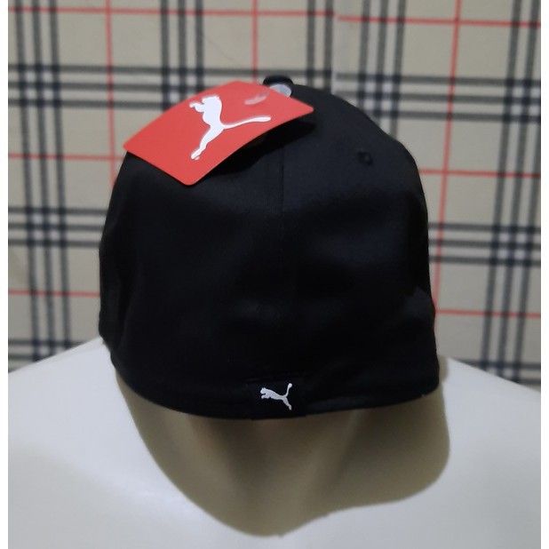 Topi Puma Stretchfit BB Cap Hitam Black Original