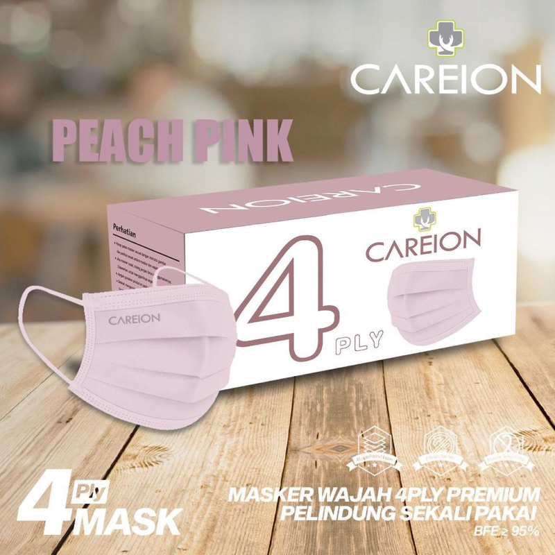 4PLY MASKER EARLOP CAREION EMBOS 4PLY ISI 50PCS