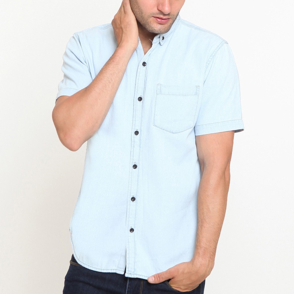 

VENGOZ Kemeja Denim Pria - Blue Sky