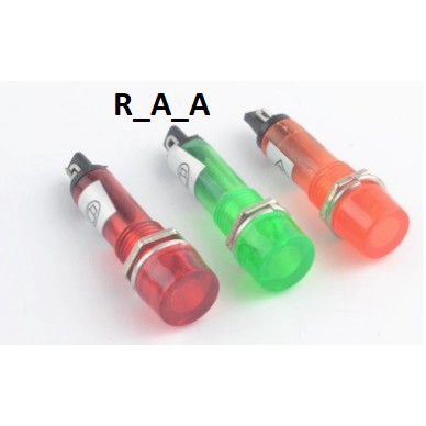 Pilot Lampu Plastik Bening M10 Lampu LED Indikator Panel listrik 12V DC