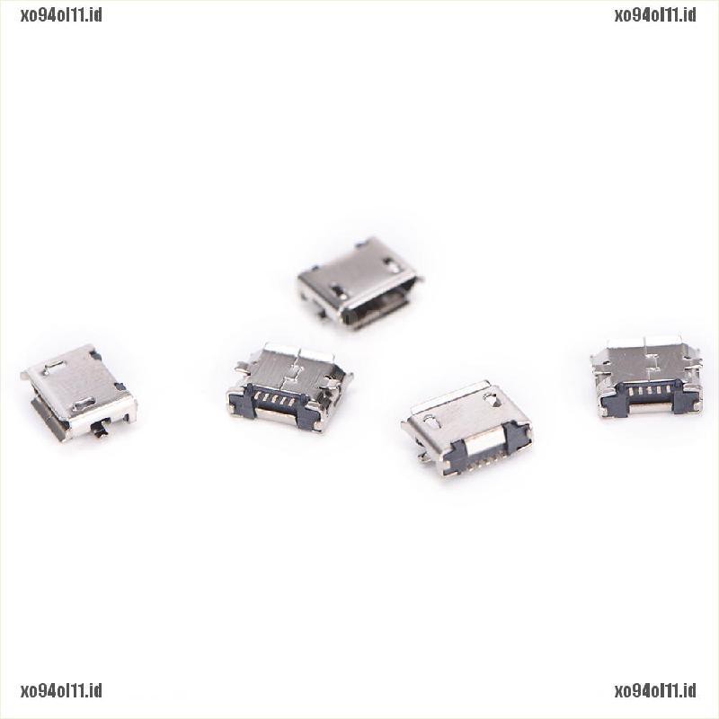 【XO@COD】10pcs Micro USB 5pin B type Female Connector For Connector 5 pin