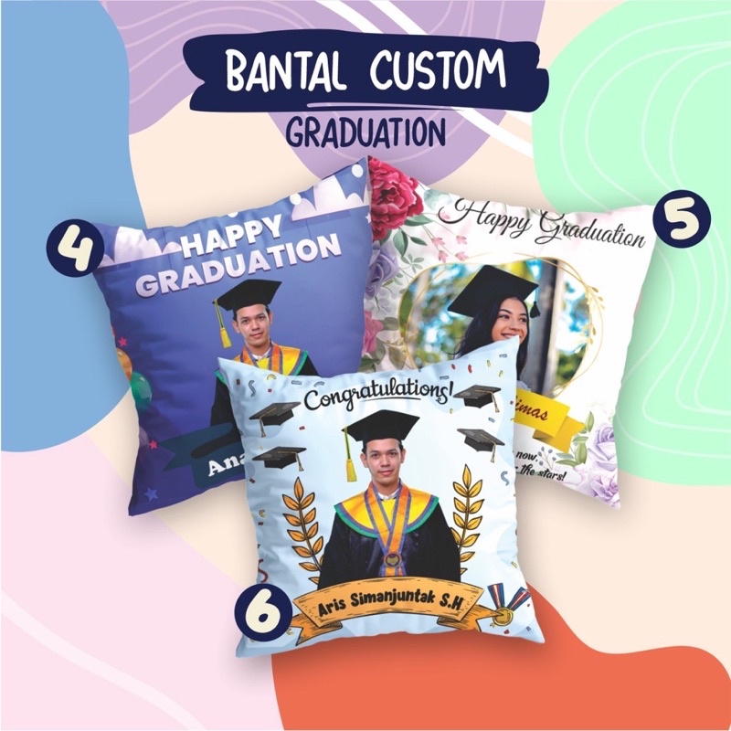 BANTAL CUSTOM / BANTAL FOTO / BANTAL WISUDA / BANTAL PERNIKAHAN / BANTAL SOFA / BANTAL ULANG TAHUN /