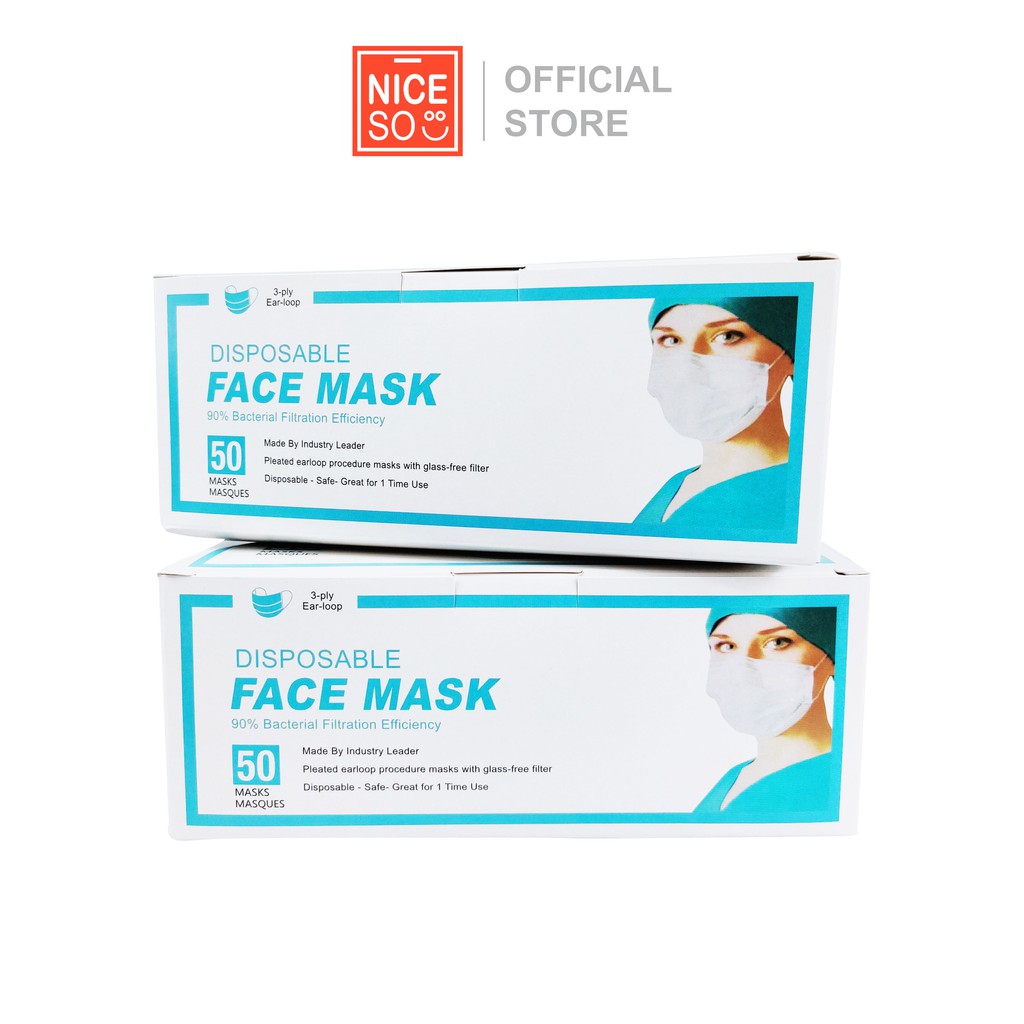 Jual Face Mask 3ply Disposable Box Non Medis | Shopee Indonesia