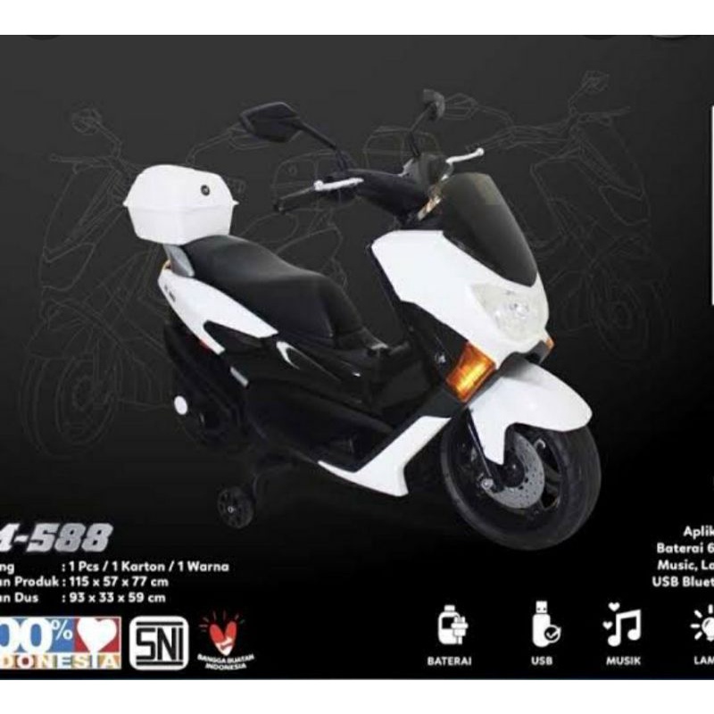 Mainan Motor Aki Anak N Max PMB-M588 Raid