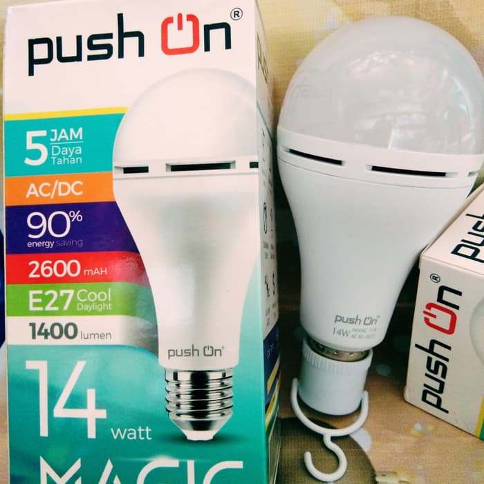 Lampu magic PUSH ON PREMIUM 10w / 14w / 18w lampu padam otomatis lampu emergency lampu sentuh nyala