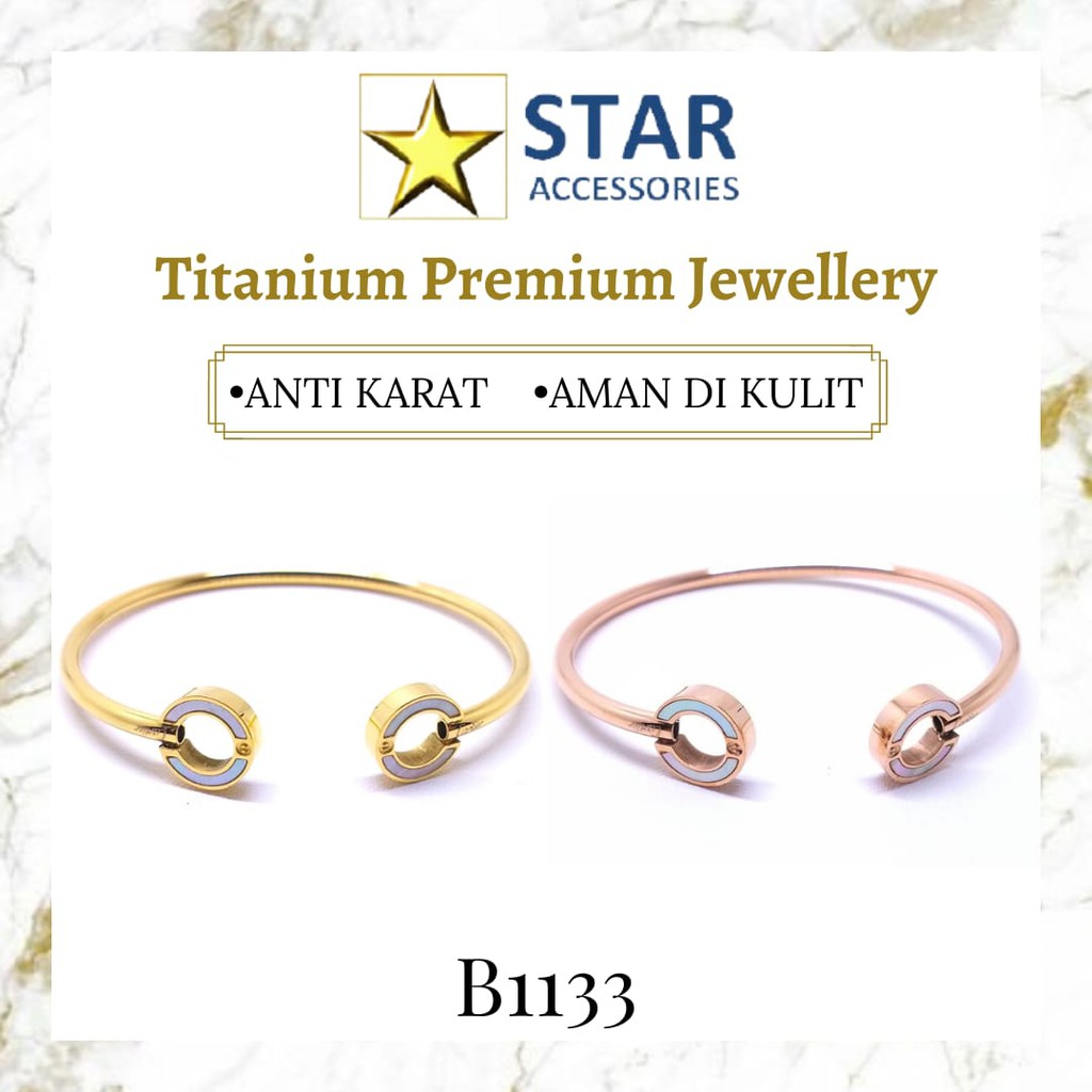 Gelang Titanium Cartier Gold | Gelang Titanium Bermerk Rose Gold