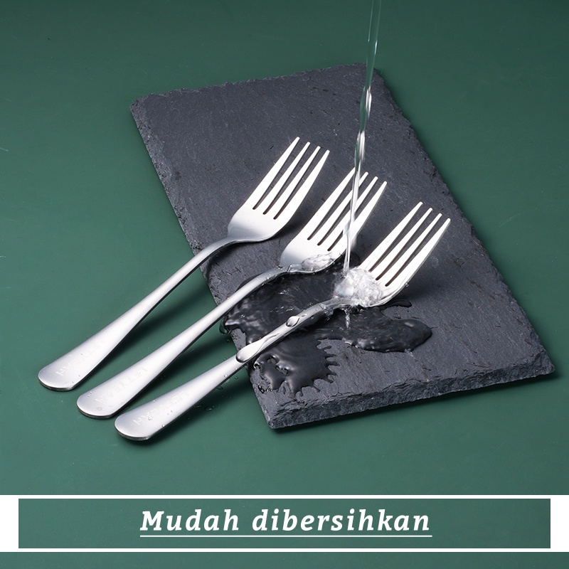 Letyeah &amp; Anantagt sendok garpu set stainless/Set 3 garpu stainless steel/garpu makan/set alat  Garpu makan stainless/stainless steel/Garpu Buah Stainless