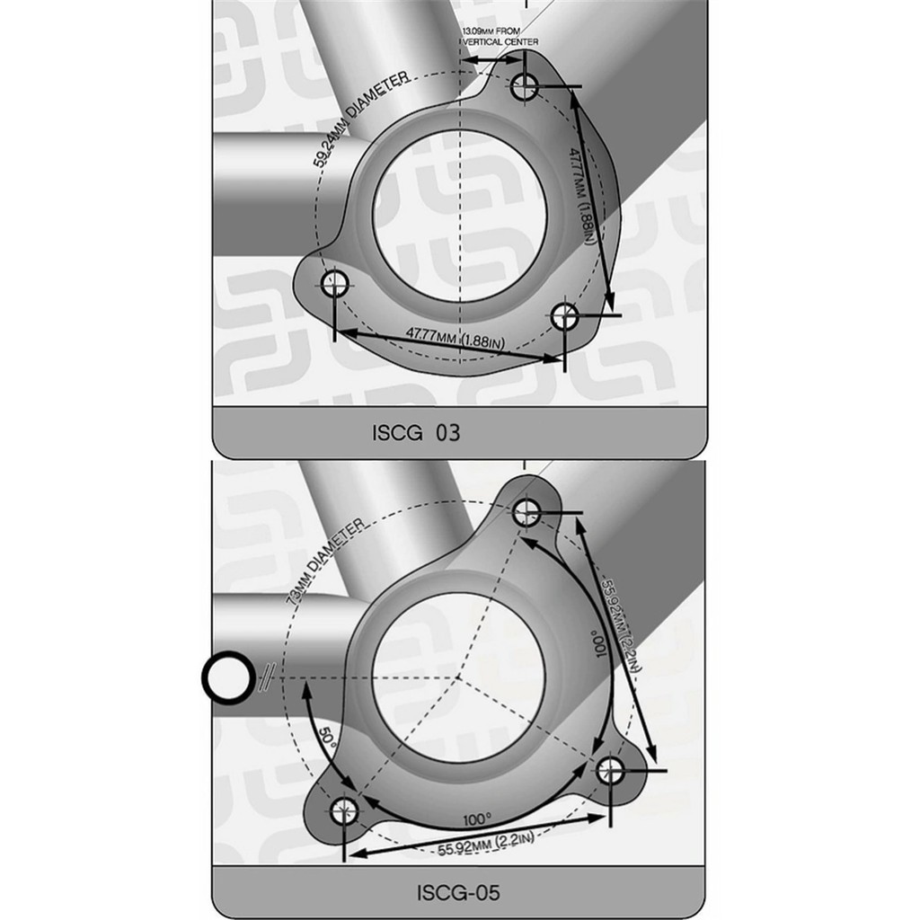 YGRETTE - Deckas Chain Guide Rantai Sepeda MTB 1X System Mount Type BB ISCG 03 05