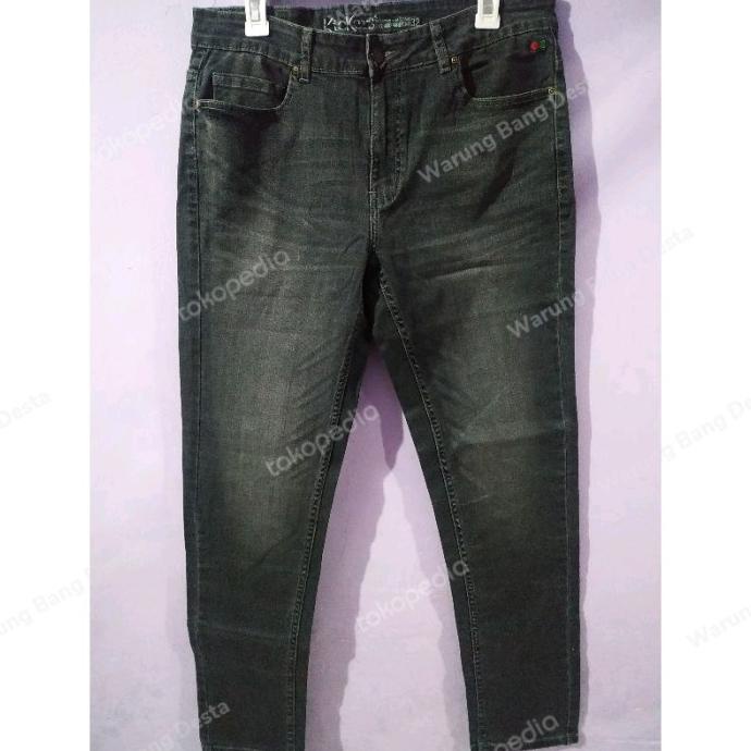 Celana Jeans Pria Kickers Semi Black Red List Original Lixiaomei