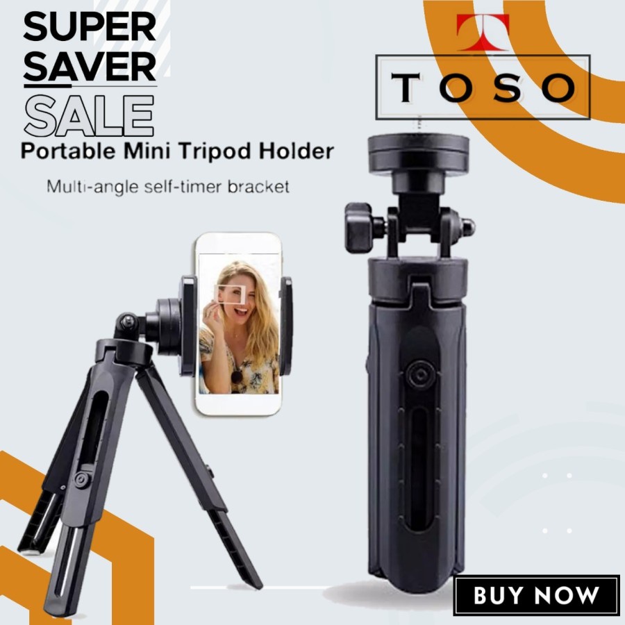 TRIPOD MINI SMARTPHONE HOLDER CLAMP VLOG ZOOM MEETING KAMERA VIDEO